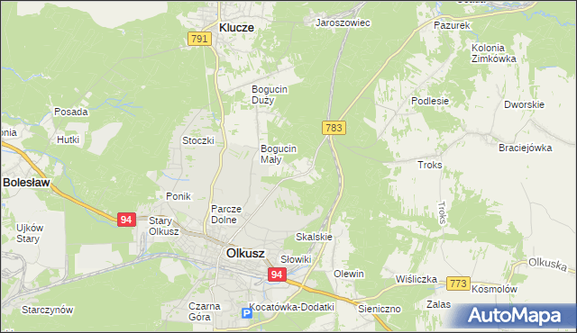 mapa Rabsztyn, Rabsztyn na mapie Targeo