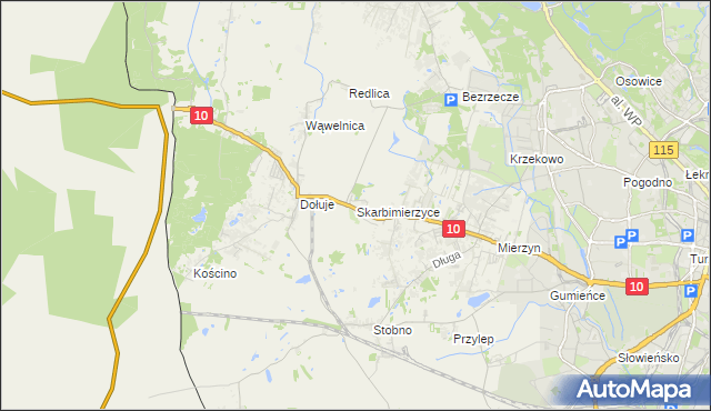 mapa Skarbimierzyce, Skarbimierzyce na mapie Targeo