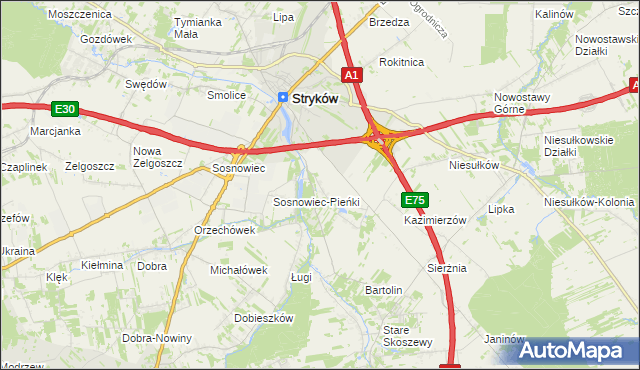 mapa Cesarka, Cesarka na mapie Targeo