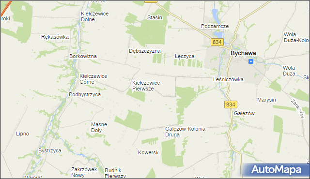 mapa Gałęzów-Kolonia Pierwsza, Gałęzów-Kolonia Pierwsza na mapie Targeo