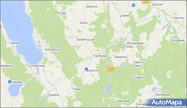 mapa Karlikowo, Karlikowo na mapie Targeo