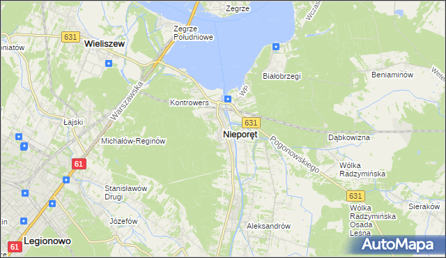 mapa Nieporęt, Nieporęt na mapie Targeo