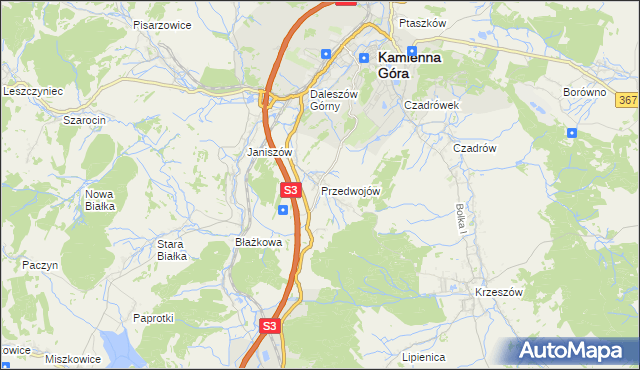 mapa Przedwojów, Przedwojów na mapie Targeo