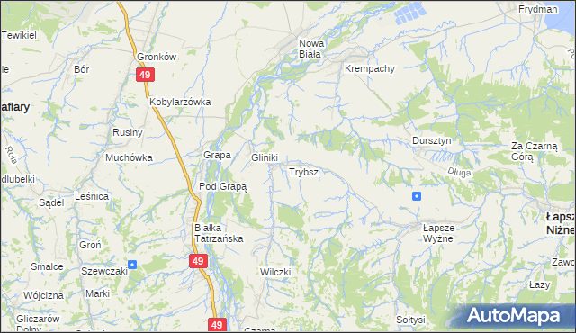 mapa Trybsz, Trybsz na mapie Targeo