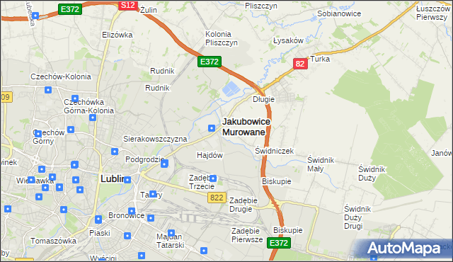 mapa Wólka powiat lubelski, Wólka powiat lubelski na mapie Targeo