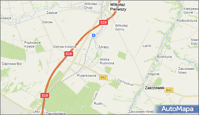 mapa Wólka Rudnicka, Wólka Rudnicka na mapie Targeo