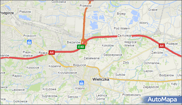 mapa Czarnochowice, Czarnochowice na mapie Targeo