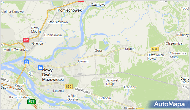 mapa Janówek Pierwszy, Janówek Pierwszy na mapie Targeo