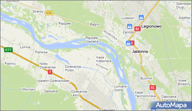 mapa Kępa Kiełpińska, Kępa Kiełpińska na mapie Targeo