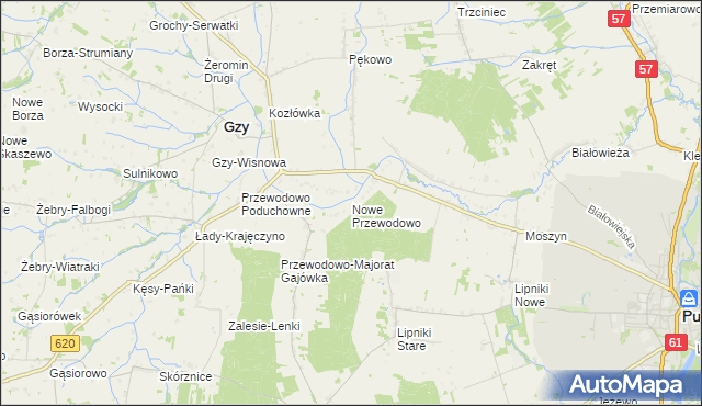 mapa Nowe Przewodowo, Nowe Przewodowo na mapie Targeo