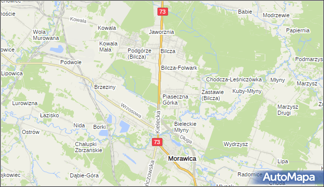 mapa Piaseczna Górka, Piaseczna Górka na mapie Targeo