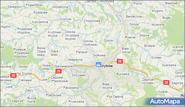 mapa Siołkowa, Siołkowa na mapie Targeo