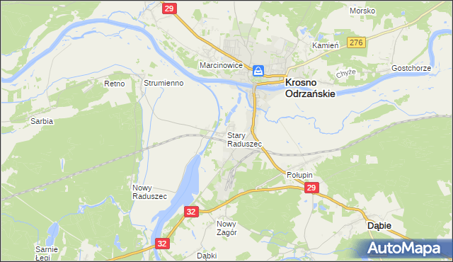 mapa Stary Raduszec, Stary Raduszec na mapie Targeo