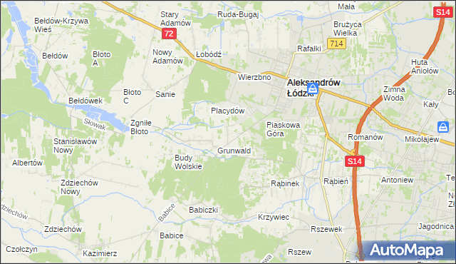 mapa Wola Grzymkowa, Wola Grzymkowa na mapie Targeo