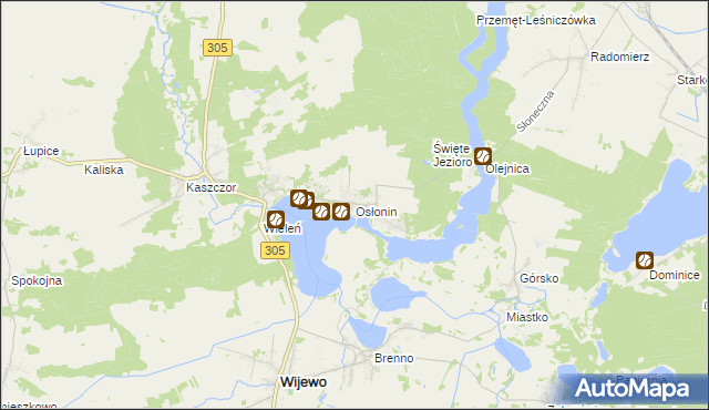 mapa Osłonin, Osłonin na mapie Targeo