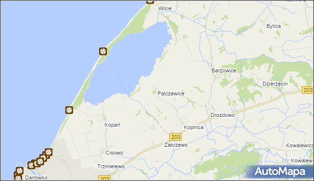 mapa Palczewice, Palczewice na mapie Targeo