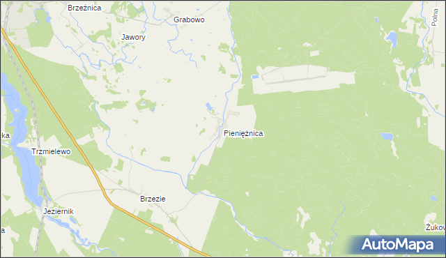 mapa Pieniężnica, Pieniężnica na mapie Targeo