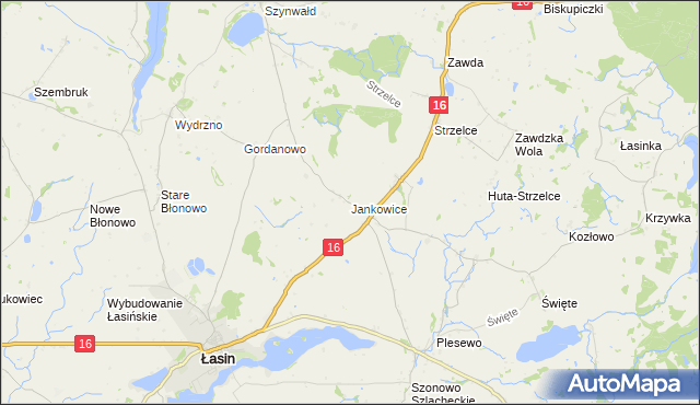 mapa Jankowice gmina Łasin, Jankowice gmina Łasin na mapie Targeo