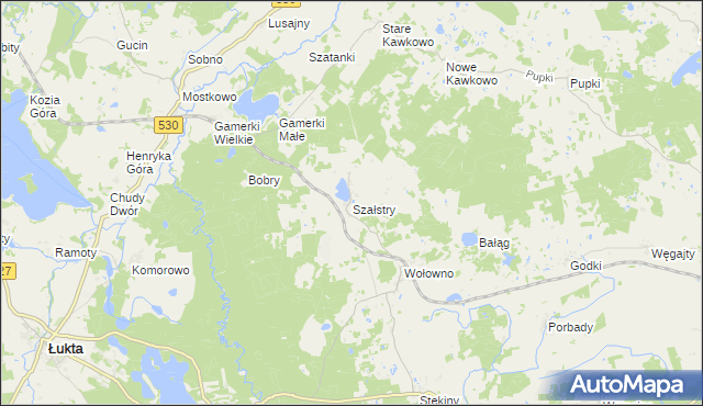 mapa Szałstry, Szałstry na mapie Targeo