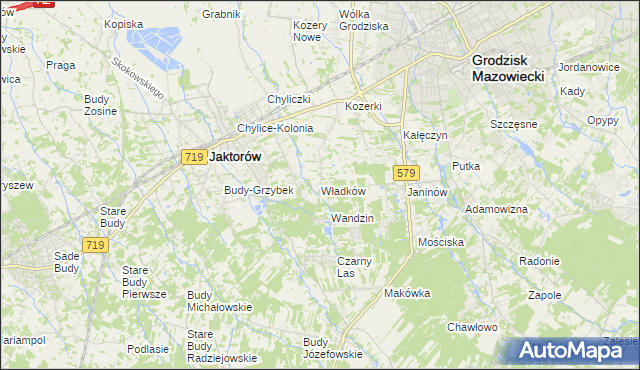 mapa Władków, Władków na mapie Targeo