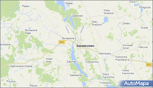 mapa Bakałarzewo, Bakałarzewo na mapie Targeo