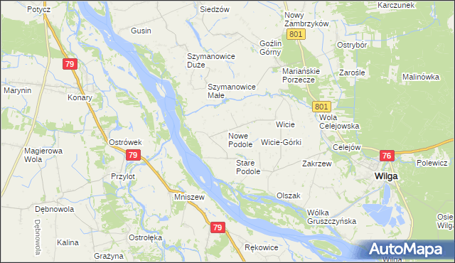 mapa Nowe Podole, Nowe Podole na mapie Targeo