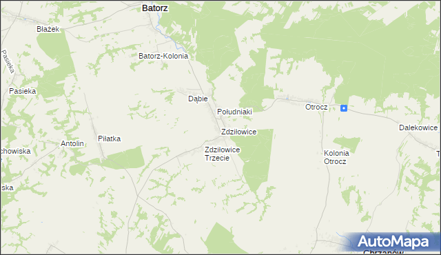 mapa Zdziłowice, Zdziłowice na mapie Targeo