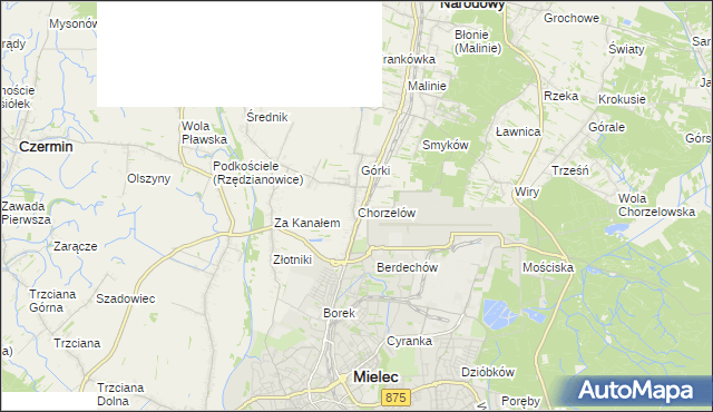 mapa Chorzelów, Chorzelów na mapie Targeo