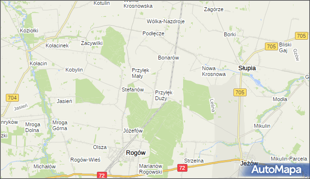 mapa Przyłęk Duży, Przyłęk Duży na mapie Targeo