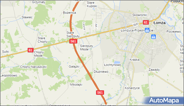 mapa Jarnuty gmina Łomża, Jarnuty gmina Łomża na mapie Targeo