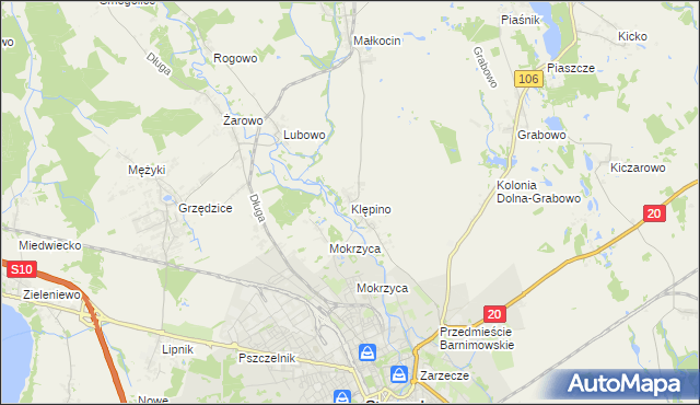 mapa Klępino, Klępino na mapie Targeo