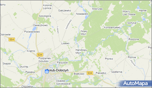 mapa Lisewo-Młyn, Lisewo-Młyn na mapie Targeo