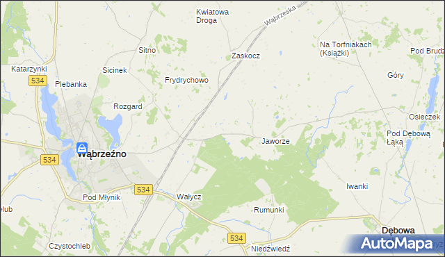 mapa Myśliwiec, Myśliwiec na mapie Targeo