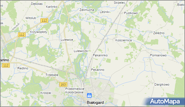 mapa Pękaninko, Pękaninko na mapie Targeo