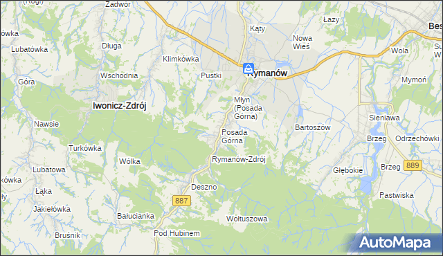 mapa Posada Górna, Posada Górna na mapie Targeo