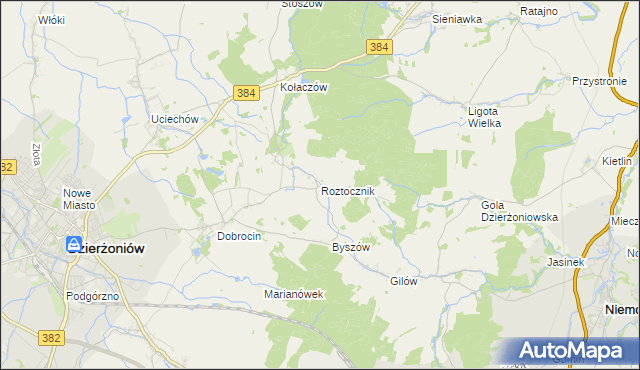 mapa Roztocznik, Roztocznik na mapie Targeo