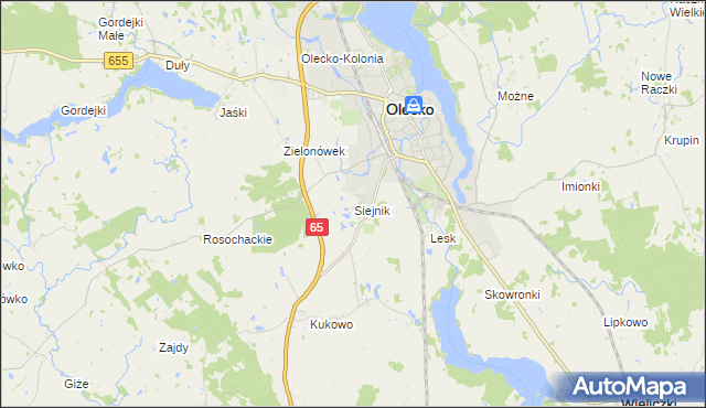 mapa Siejnik, Siejnik na mapie Targeo