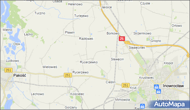 mapa Sójkowo gmina Inowrocław, Sójkowo gmina Inowrocław na mapie Targeo