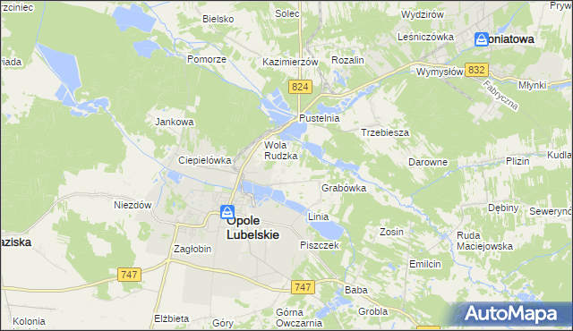 mapa Zajączków gmina Opole Lubelskie, Zajączków gmina Opole Lubelskie na mapie Targeo