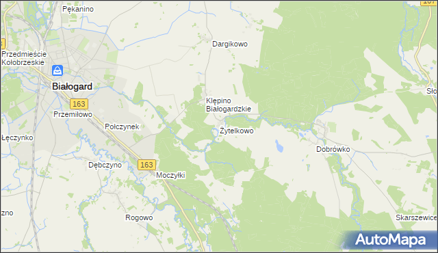 mapa Żytelkowo, Żytelkowo na mapie Targeo