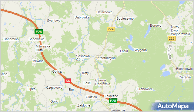 mapa Przetoczyno, Przetoczyno na mapie Targeo