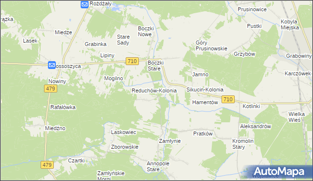 mapa Babiniec gmina Szadek, Babiniec gmina Szadek na mapie Targeo