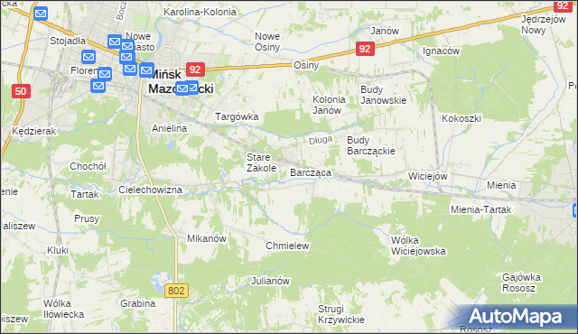 mapa Barcząca, Barcząca na mapie Targeo