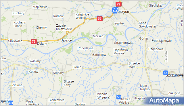 mapa Barczków, Barczków na mapie Targeo