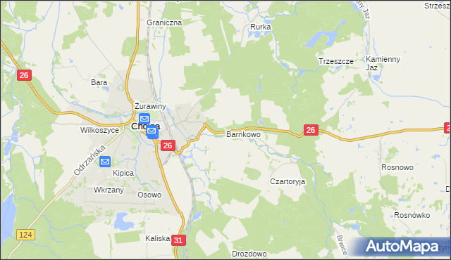 mapa Barnkowo, Barnkowo na mapie Targeo