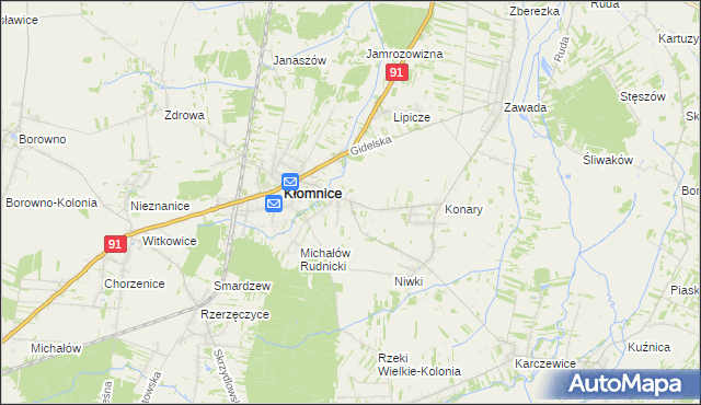 mapa Bartkowice, Bartkowice na mapie Targeo