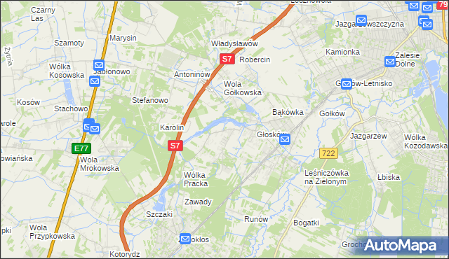 mapa Baszkówka, Baszkówka na mapie Targeo