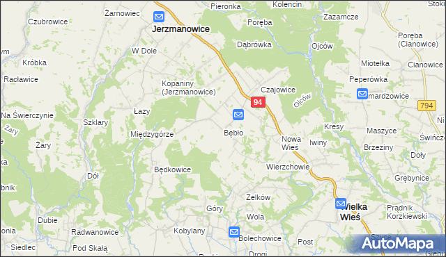 mapa Bębło, Bębło na mapie Targeo