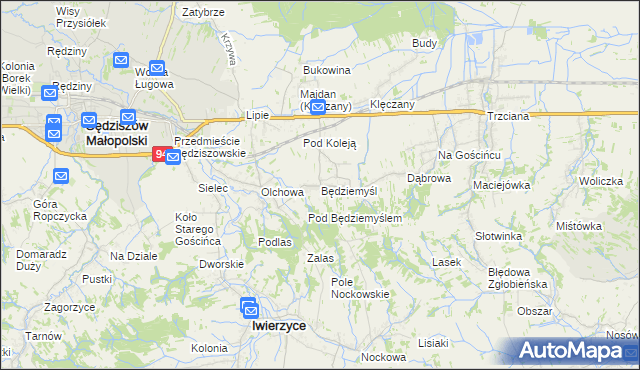 mapa Będziemyśl, Będziemyśl na mapie Targeo
