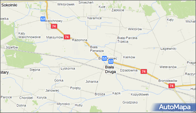 mapa Biała-Kopiec, Biała-Kopiec na mapie Targeo